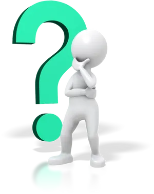 Pensive_ Figure_with_ Question_ Mark PNG Image