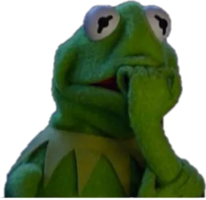 Pensive Kermit Meme.jpg PNG Image