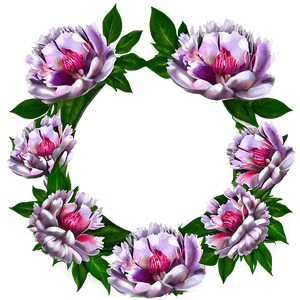 Peony Flower Frame PNG 32 PNG image with transparent background