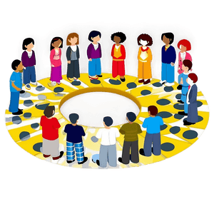 People Standing in Circle PNG ovp PNG