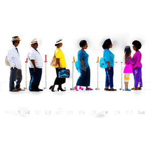 People Standing in Line PNG hfa PNG