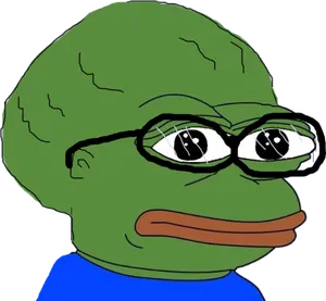 Pepethe Frog Sad Expression.png PNG Image