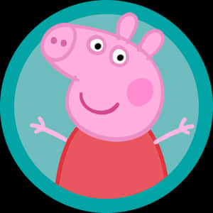 Peppa Pig Cartoon Character PNG image with transparent background