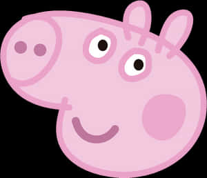 Peppa Pig Cartoon Character PNG image with transparent background
