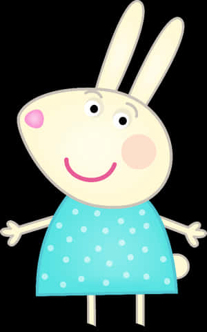 Peppa Pig Character Rebecca Rabbit PNG image with transparent background