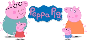 Peppa Pig Family Characters PNG Image