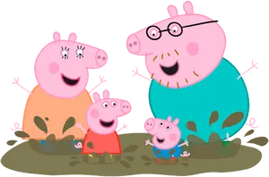 Peppa Pig Family Fun PNG Image