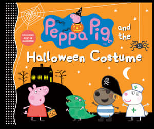 Peppa Pig Halloween Costume Book Cover PNG image with transparent background