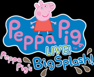 Peppa Pig Live Big Splash Promotional Artwork PNG image with transparent background