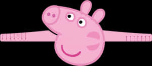 Peppa Pig Smiling Face Vector PNG image with transparent background