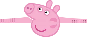 Peppa Pig Smiling Face Vector PNG Image