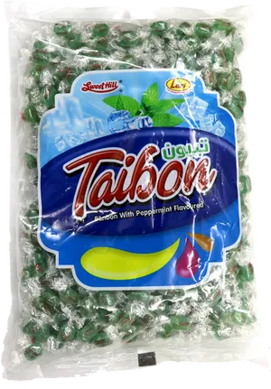 Peppermint Flavored Taibon Candy Bag PNG Image