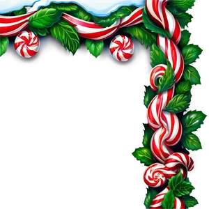 Peppermint Holiday Border Png Pra77 PNG Image