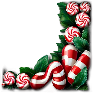 Peppermint Holiday Border Png Tga PNG Image