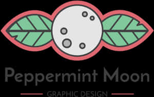 Peppermint Moon Graphic Design Logo PNG