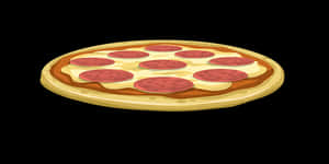 Pepperoni Pizza Cartoon Illustration PNG with transparent background