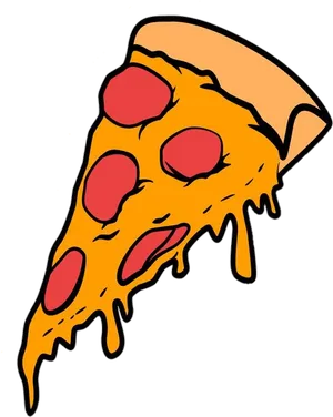 Pepperoni Pizza Slice Cheesy Clipart PNG Image