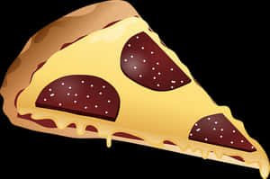 Pepperoni Pizza Slice Graphic PNG image with transparent background