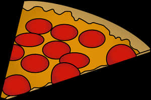 Pepperoni Pizza Slice Graphic PNG image with transparent background
