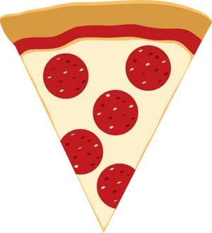 Pepperoni Pizza Slice Graphic PNG Image