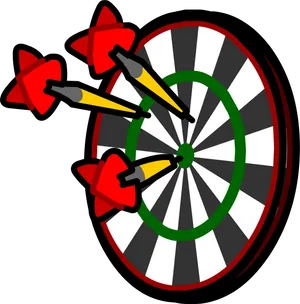 Perfect Dart Throw Target PNG Image