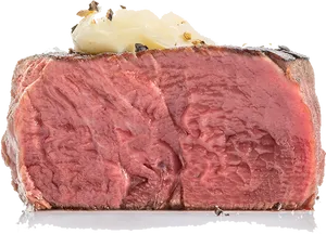 Perfectly Cooked Steakwith Butter PNG Image