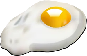 Perfectly Fried Egg Illustration PNG Image