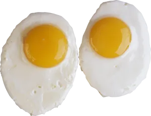 Perfectly Fried Eggs Transparent Background PNG Image