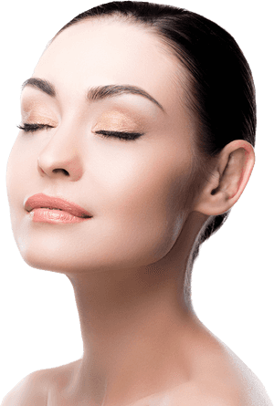 Perfectly Groomed Eyebrows Woman Portrait PNG image with transparent background