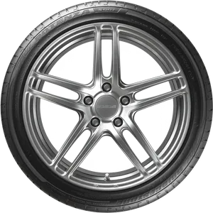 Performance Tirewith Alloy Wheel PNG Image