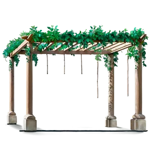 Pergola With Hanging Plants Png 06132024 PNG Image
