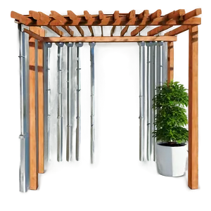 Pergola With Hanging Plants Png Qip92 PNG Image