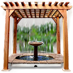 Pergola With Water Feature Png Swq PNG Image