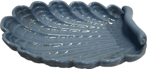 Abingdon Pottery Periwinkle Ocean Blue Shell Dish Large - Sculpture, HD Png Download PNG image with transparent background