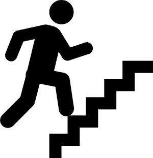 The Icon For 'wakeup Hill On Stairs - Transparent Background Stair Icon Png, Png Download PNG