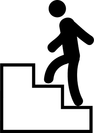 Man Climbing Stairs - Man Climbing Stairs Icon, HD Png Download PNG