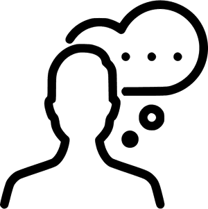 Person Dreaming Silhouette Icon PNG image with transparent background
