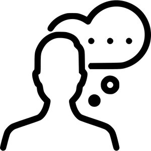 Person Dreaming Silhouette Icon PNG Image