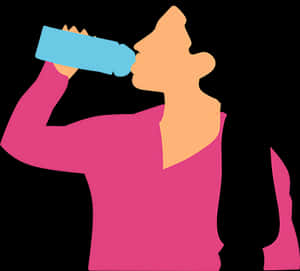 Person Drinking Water Vector PNG image with transparent background