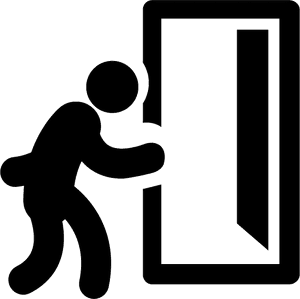 Transparent Exit Door Png - Walking Out The Door Clipart, Png Download PNG with transparent background