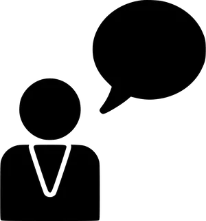 Person Speech Bubble Outline PNG Image