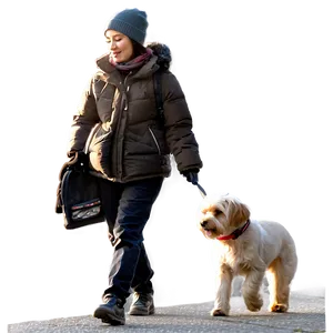 Person Walking With Dog Png Ehx PNG Image