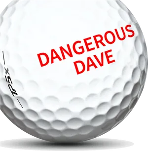 Personalized Dangerous Dave Golf Ball PNG Image