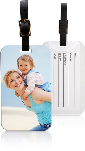 Personalized Luggage Tagwith Photo PNG Image