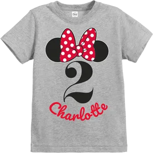 Personalized Minnie Mouse Birthday Shirt PNG Image