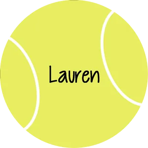 Personalized Tennis Ball Label PNG Image