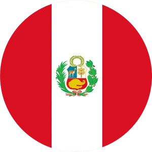 Peruvian National Flag Circle PNG Image