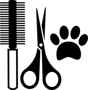 Pet Grooming Tools Icon PNG Image