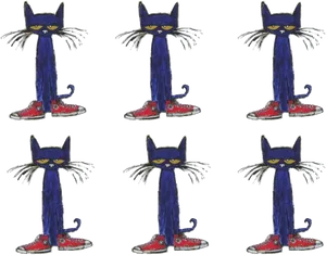 Pete The Cat Multiple Poses PNG Image