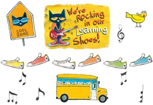 Pete The Cat Rocking Learning Shoes PNG Image